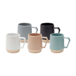 Tasse en céramique avec finition mate et base non émaillée 300 ml couleur blanc deuxième vue en couleurs