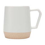 Tasse en céramique avec finition mate et base non émaillée 300 ml couleur blanc vue latérale