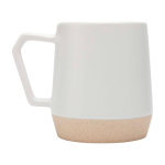 Tasse en céramique avec finition mate et base non émaillée 300 ml couleur blanc deuxième vue latérale