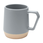 Tasse en céramique avec finition mate et base non émaillée 300 ml couleur gris deuxième vue frontale