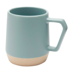 Tasse en céramique avec finition mate et base non émaillée 300 ml couleur bleu pastel deuxième vue frontale