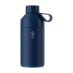 Bouteille en acier inoxydable recyclé double paroi 750 ml Ocean Bottle couleur bleu marine deuxième vue frontale