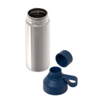 Bouteille conçue en matériaux recyclés avec tasse 620 ml Ocean Bottle couleur bleu marine troisième vue