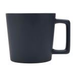 Tasse en céramique avec finition mate et anse carrée 370 ml couleur bleu marine vue latérale