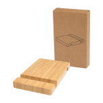 Support en bambou pour appareils électroniques avec deux angles couleur bois