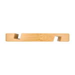 Support en bambou pour appareils électroniques avec deux angles couleur bois vue latérale