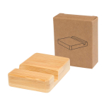 Support en bambou pour téléphone avec angle de vision ergonomique couleur bois