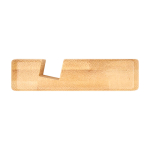 Support en bambou pour téléphone avec angle de vision ergonomique couleur bois vue latérale