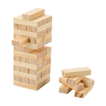 Jeu de blocs en bois à empiler, idéal pour la famille et les amis couleur naturel deuxième vue