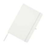 Carnet en papier recyclé avec couverture rigide A5 pages lignées couleur blanc vue détail 1