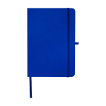 Carnet en papier recyclé avec couverture rigide A5 pages lignées couleur bleu roi deuxième vue frontale
