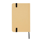 Carnet A6 à couverture rigide en papier recyclé feuilles lisses couleur noir deuxième vue arrière