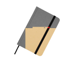 Carnet A6 à couverture rigide en papier recyclé feuilles lisses couleur noir vue détail 1