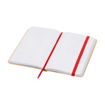 Carnet A6 à couverture rigide en papier recyclé feuilles lisses couleur rouge deuxième vue