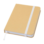 Carnet A6 à couverture rigide en papier recyclé feuilles lisses couleur blanc
