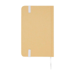 Carnet A6 à couverture rigide en papier recyclé feuilles lisses couleur blanc deuxième vue arrière