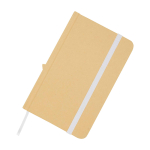 Carnet A6 à couverture rigide en papier recyclé feuilles lisses couleur blanc vue détail 1
