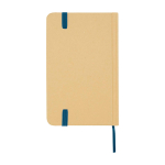 Carnet A6 à couverture rigide en papier recyclé feuilles lisses couleur bleu marine deuxième vue arrière