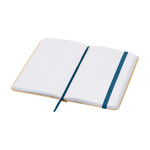Carnet A6 à couverture rigide en papier recyclé feuilles lisses couleur bleu marine deuxième vue