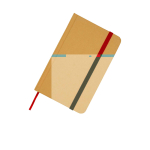 Carnet A6 à couverture rigide en papier recyclé feuilles lisses couleur vert foncé vue détail 1