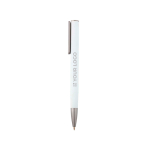 Stylo en aluminium recyclé avec clip en plastique, encre noire avec zone d'impression