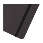 Carnet à couverture rigide et papier en pierre A5 pages lignées couleur noir vue détail 1