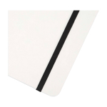 Carnet à couverture rigide et papier en pierre A5 pages lignées couleur blanc vue détail 1