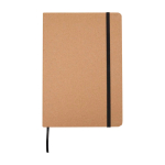 Carnet à couverture rigide et papier en pierre A5 pages lignées deuxième vue frontale