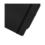 Cahier à couverture rigide en plastique recyclé A5 pages lignées couleur noir vue détail 1