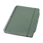 Cahier à couverture rigide en plastique recyclé A5 pages lignées couleur vert pastel