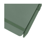 Carnet à couverture en plastique recyclé A6 pages lignées couleur vert pastel vue détail 1