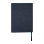 Carnet à couverture rigide en plastique recyclé A5 pages lignées couleur bleu marine deuxième vue arrière