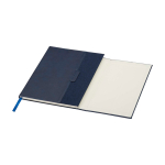 Carnet à couverture rigide en plastique recyclé A5 pages lignées couleur bleu marine deuxième vue