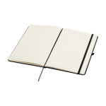 Cahier avec coins arrondis et couverture souple A5 pages lignées couleur noir deuxième vue