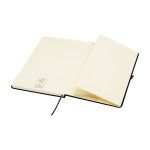 Cahier avec coins arrondis et couverture souple A5 pages lignées couleur noir troisième vue