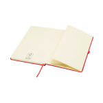 Cahier avec coins arrondis et couverture souple A5 pages lignées couleur rouge troisième vue