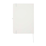 Cahier avec coins arrondis et couverture souple A5 pages lignées couleur blanc deuxième vue arrière