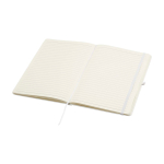 Cahier avec coins arrondis et couverture souple A5 pages lignées couleur blanc deuxième vue