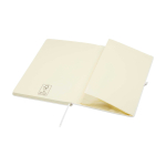 Cahier avec coins arrondis et couverture souple A5 pages lignées couleur blanc troisième vue