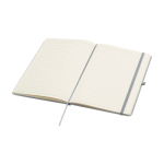 Cahier avec coins arrondis et couverture souple A5 pages lignées couleur gris deuxième vue