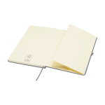 Cahier avec coins arrondis et couverture souple A5 pages lignées couleur gris troisième vue