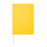 Cahier avec coins arrondis et couverture souple A5 pages lignées couleur jaune deuxième vue frontale
