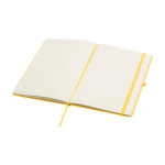 Cahier avec coins arrondis et couverture souple A5 pages lignées couleur jaune deuxième vue