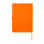 Cahier avec coins arrondis et couverture souple A5 pages lignées couleur orange deuxième vue arrière