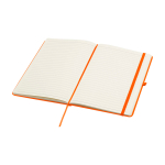 Cahier avec coins arrondis et couverture souple A5 pages lignées couleur orange deuxième vue
