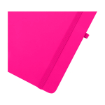 Cahier avec coins arrondis et couverture souple A5 pages lignées couleur rose vue détail 1