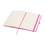 Cahier avec coins arrondis et couverture souple A5 pages lignées couleur rose deuxième vue