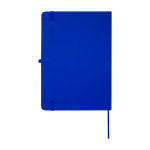 Cahier avec coins arrondis et couverture souple A5 pages lignées couleur bleu roi deuxième vue arrière