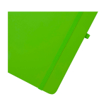 Cahier avec coins arrondis et couverture souple A5 pages lignées couleur vert lime vue détail 1