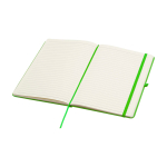 Cahier avec coins arrondis et couverture souple A5 pages lignées couleur vert lime deuxième vue